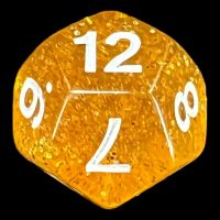 TDSO Glitter Gold D12 Dice