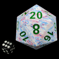 TDSO Graffiti Pink & Blue MASSIVE 55mm D20 Dice in Box