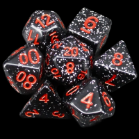 TDSO Granite Speckled Black 7 Dice Polyset  LTD EDITION