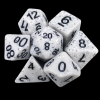 TDSO Granite Speckled Grey 7 Dice Polyset   LTD EDITION