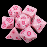 TDSO Granite Speckled Pink 7 Dice Polyset   LTD EDITION