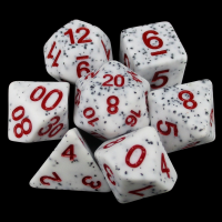 TDSO Granite Speckled White 7 Dice Polyset   LTD EDITION