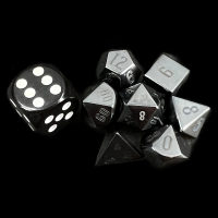 TDSO Gemstone Hematite & Shadow MINI 7 Dice Polyset