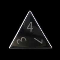TDSO Hematite with Engraved Numbers 16mm Precious Gem D4 Dice