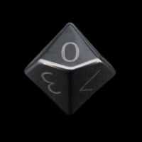 TDSO Hematite with Engraved Numbers 16mm Precious Gem D10 Dice