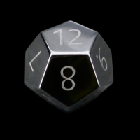 TDSO Hematite with Engraved Numbers 16mm Precious Gem D12 Dice
