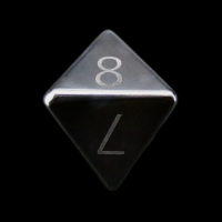 TDSO Hematite with Engraved Numbers 16mm Precious Gem D8 Dice