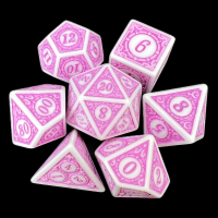 TDSO Holy Flame White & Purple 7 Dice Polyset