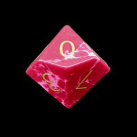 TDSO Imperial Stone Red with Engraved Numbers 16mm Precious Gem D10 Dice