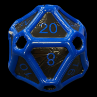 TDSO Inflatable Blue & Black MASSIVE D20 Dice