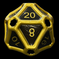 TDSO Inflatable Gold & Black MASSIVE D20 Dice