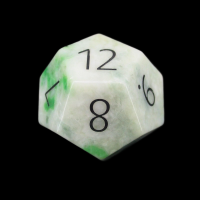 TDSO Gemstone Jade Xinjiang & Black D12 Dice