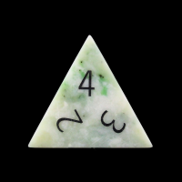 TDSO Gemstone Jade Xinjiang & Black D4 Dice