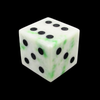 TDSO Gemstone Jade Xinjiang & Black D6 Spot Dice