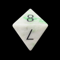 TDSO Gemstone Jade Xinjiang & Black D8 Dice