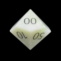 TDSO Gemstone Jade Xinjiang & Black Percentile Dice