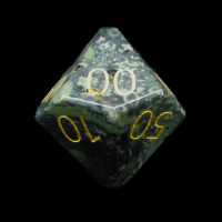 TDSO Gemstone Jasper Kambaba & Gold Percentile Dice
