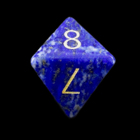 TDSO Gemstone Lapis Lazuli & Gold D8 Dice