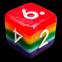 TDSO Layer Pearl Rainbow D6 Dice