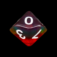 TDSO Layer Transparent Rainbow D10 Dice