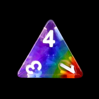 TDSO Layer Transparent Rainbow D4 Dice