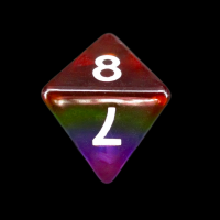 TDSO Layer Transparent Rainbow D8 Dice