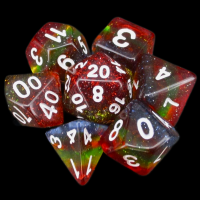 TDSO Aurora Rainbow Glitter 7 Dice Polyset LIMITED EDITION