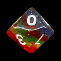 TDSO Layer Transparent Rainbow Glitter D10 Dice