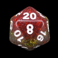 TDSO Layer Transparent Rainbow Glitter D20 Dice