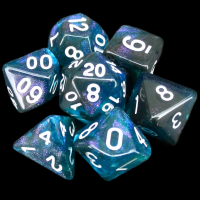TDSO Photo Reactive Black & Blue 7 Dice Polyset