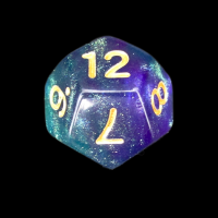 TDSO Photo Reactive Blue & Green D12 Dice