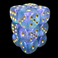 TDSO Photo Reactive Cyan & Purple 12 x D6 Dice Set