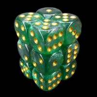 TDSO Photo Reactive Green & Grey 12 x D6 Dice Set
