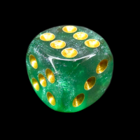 TDSO Photo Reactive Green & Grey 16mm D6 Spot Dice