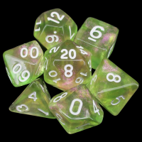 TDSO Photo Reactive Green & Pink 7 Dice Polyset