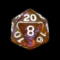 TDSO Photo Reactive Grey & Orange  D20 Dice