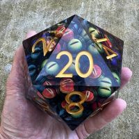 TDSO Liquid Core Shoggoth 'Mass of Moving Eyes' MASSIVE 85mm D20 Dice