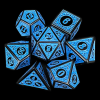 TDSO Magic Burst Black & Blue 7 Dice Polyset