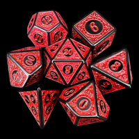 TDSO Magic Burst Black & Red 7 Dice Polyset