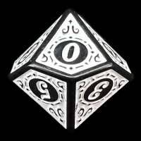 TDSO Magic Burst Black & White D10 Dice