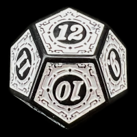 TDSO Magic Burst Black & White D12 Dice