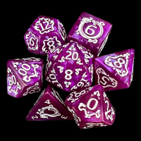 TDSO Magic Cloudkill Pearl Purple & White 7 Dice Polyset