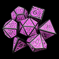 TDSO Magic Flame Black & Purple 7 Dice Polyset