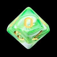 TDSO Marble Green & White D10 Dice