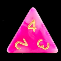 TDSO Duel Raspberry Ripple D4 Dice LIMITED EDITION