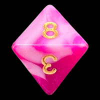 TDSO Duel Raspberry Ripple D8 Dice LIMITED EDITION