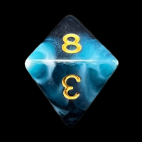 TDSO Marble Teal & White D8 Dice