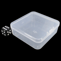 TDSO Flat Plastic Dice Storage Box - Holds 16 x D6 or 24 Meeples