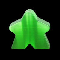 TDSO Cats Eye Glass Dark Green Meeple T1