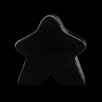 TDSO Gemstone Obsidian Black Meeple T1